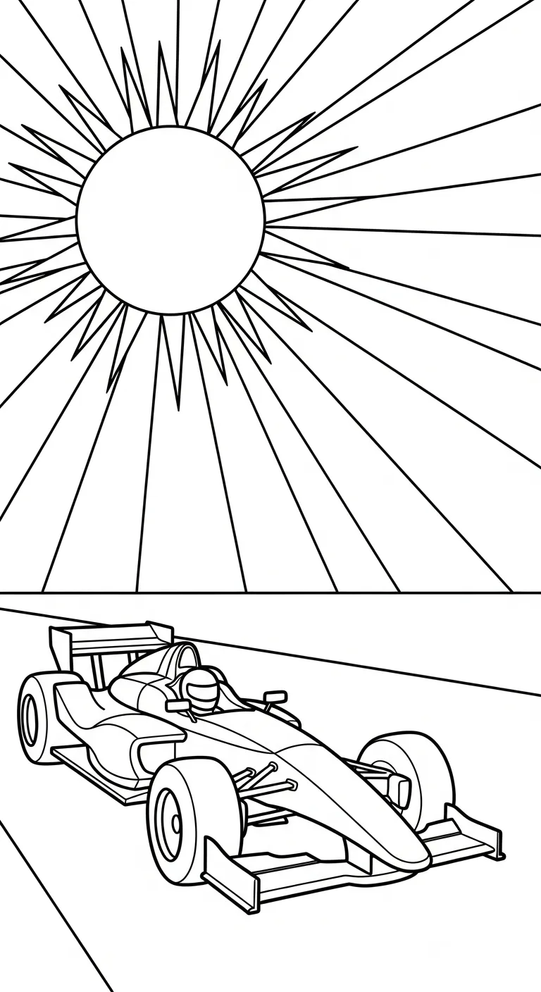 tải hình tô màu Tranh Tô Màu Xe Đua cho bé 6 tuổi