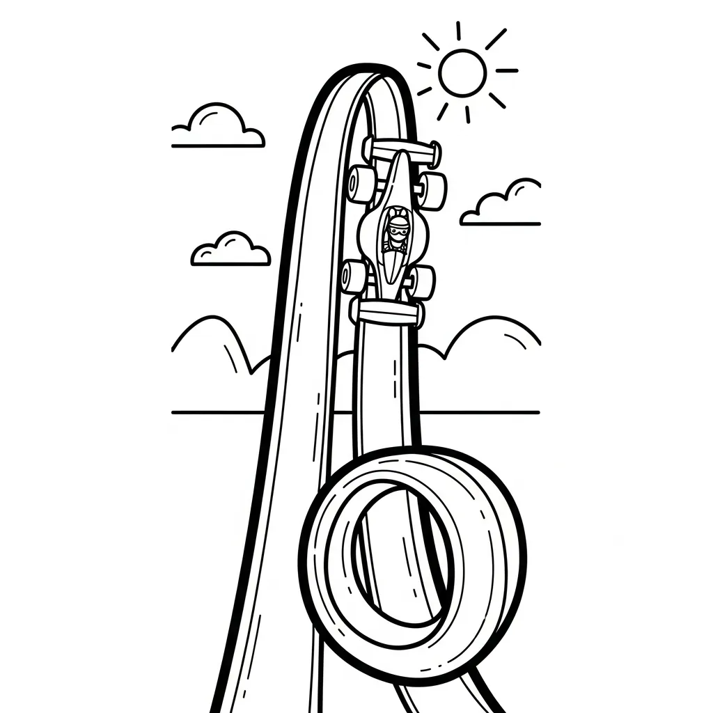 mẫu in hình tô màu Tranh Tô Màu Xe Đua cho bé