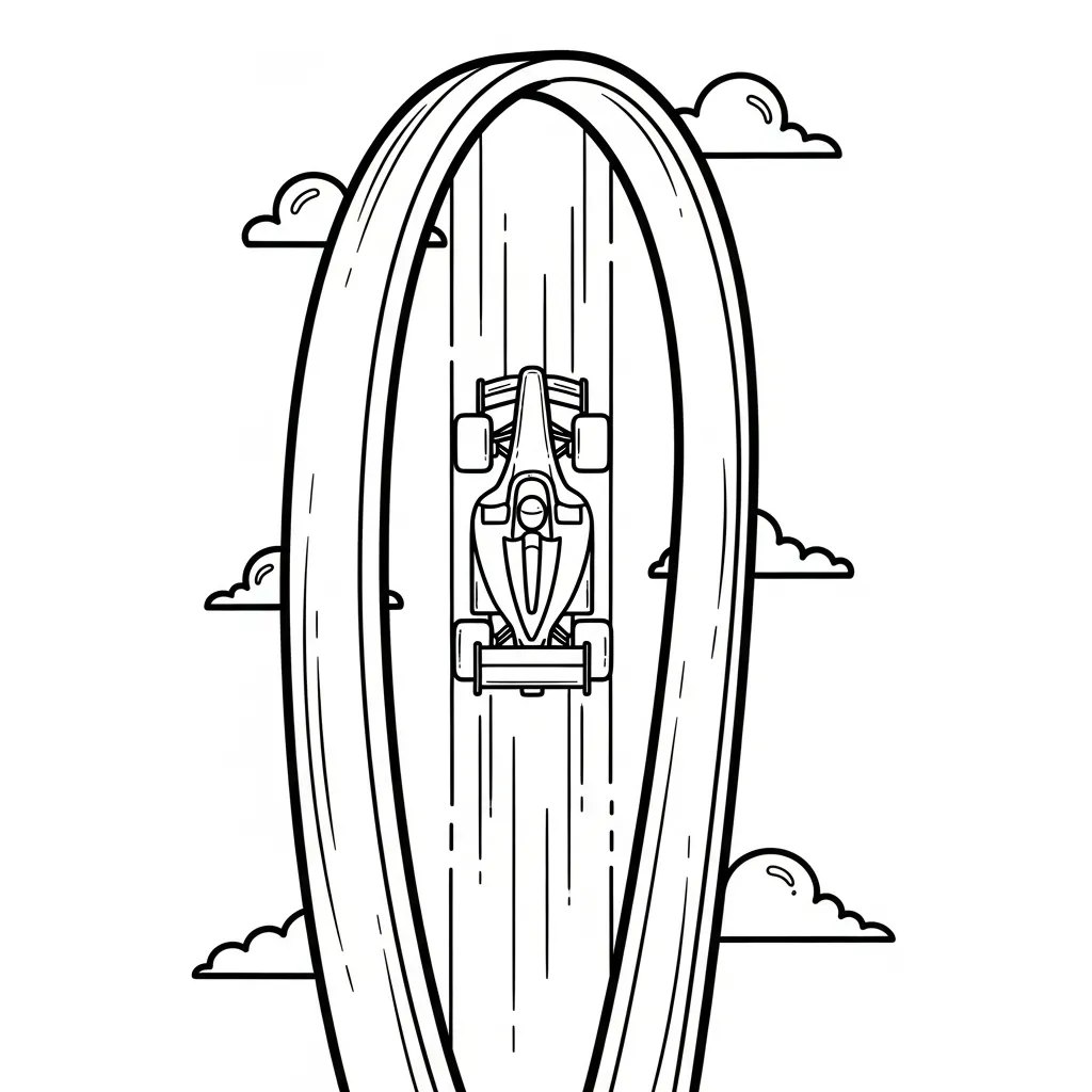 hình tô màu Tranh Tô Màu Xe Đua cho bé 7 tuổi miễn phí