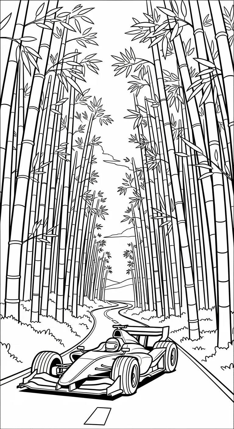 tranh tô màu Tranh Tô Màu Xe Đua cho bé 8 tuổi miễn phí