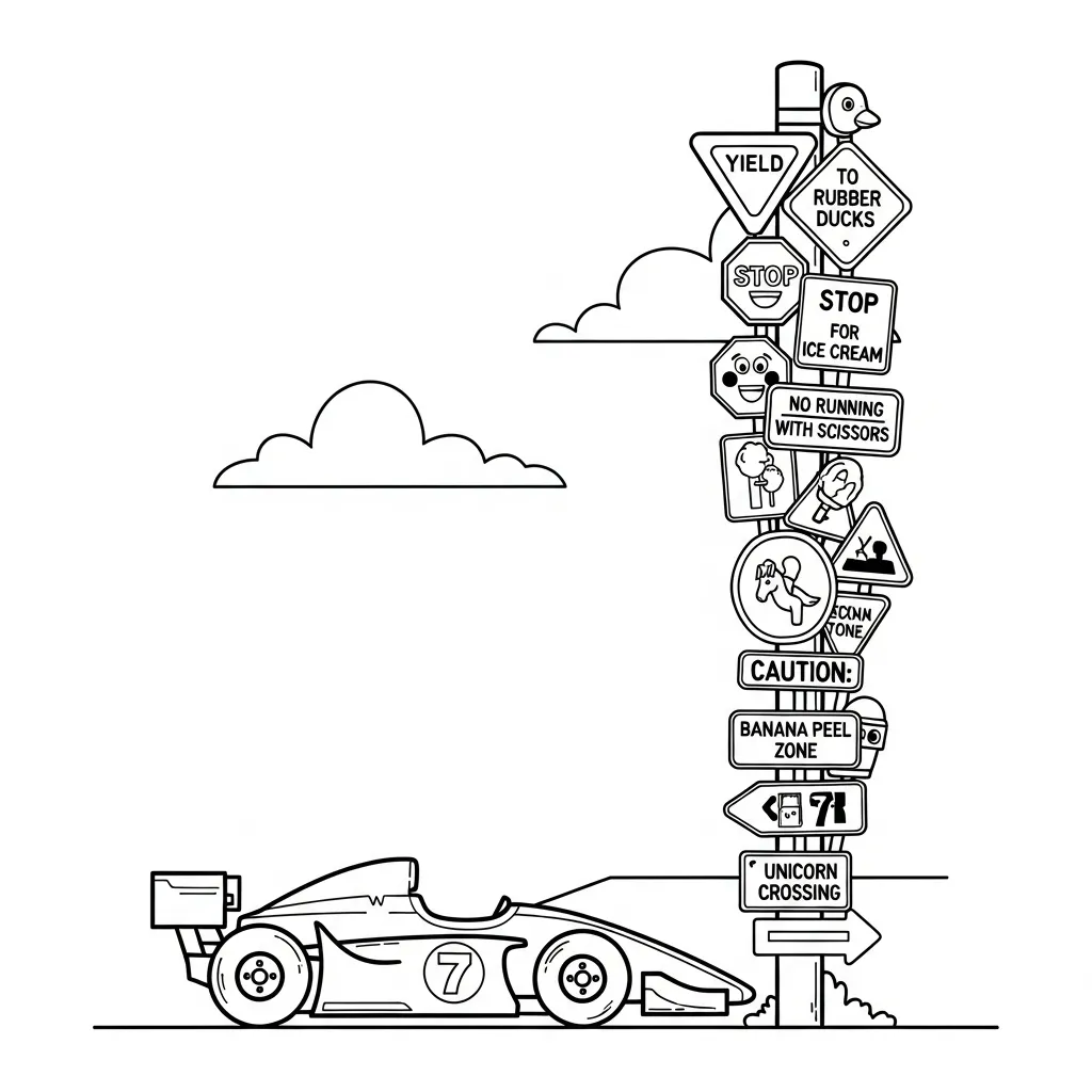 hình tô màu Tranh Tô Màu Xe Đua in ngay 1