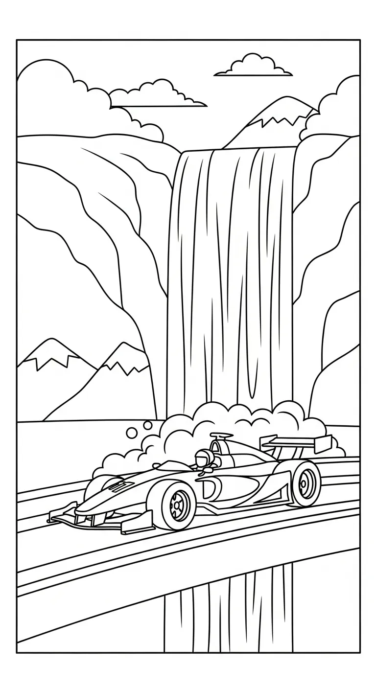 hình tô màu Tranh Tô Màu Xe Đua cho bé 8 tuổi miễn phí