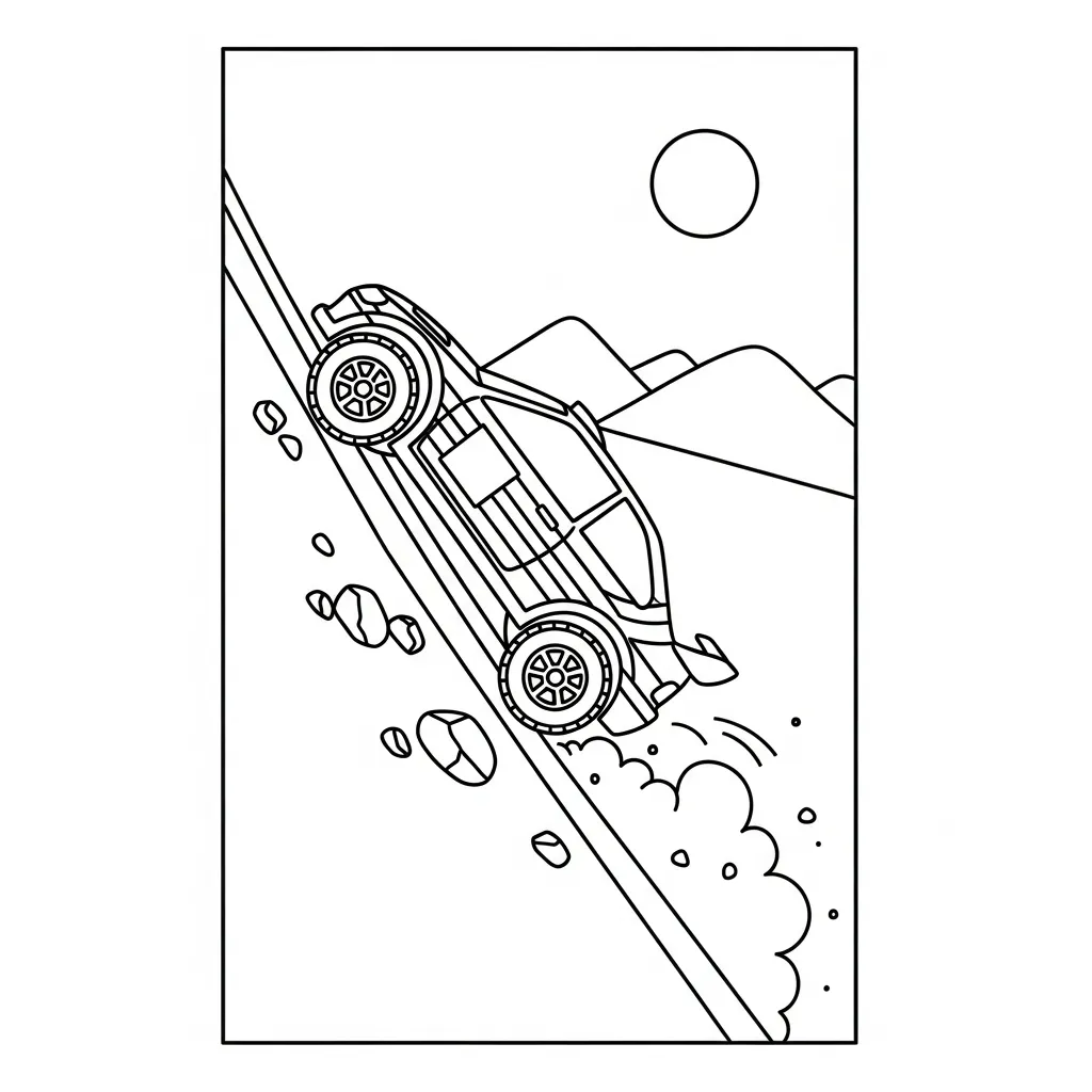 in hình tô màu Tranh Tô Màu Xe Đua cho bé 6 tuổi