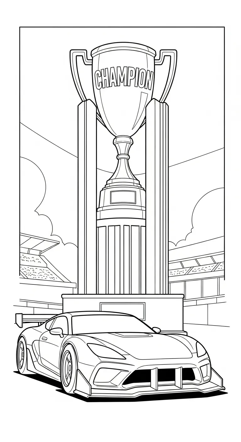 in tranh tô màu Tranh Tô Màu Xe Đua cho bé 7 tuổi
