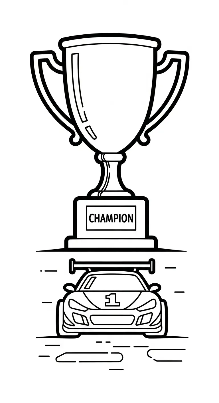 tranh tô màu Tranh Tô Màu Xe Đua cho bé