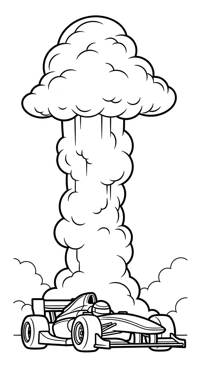 hình tô màu Tranh Tô Màu Xe Đua cho bé 5 tuổi miễn phí