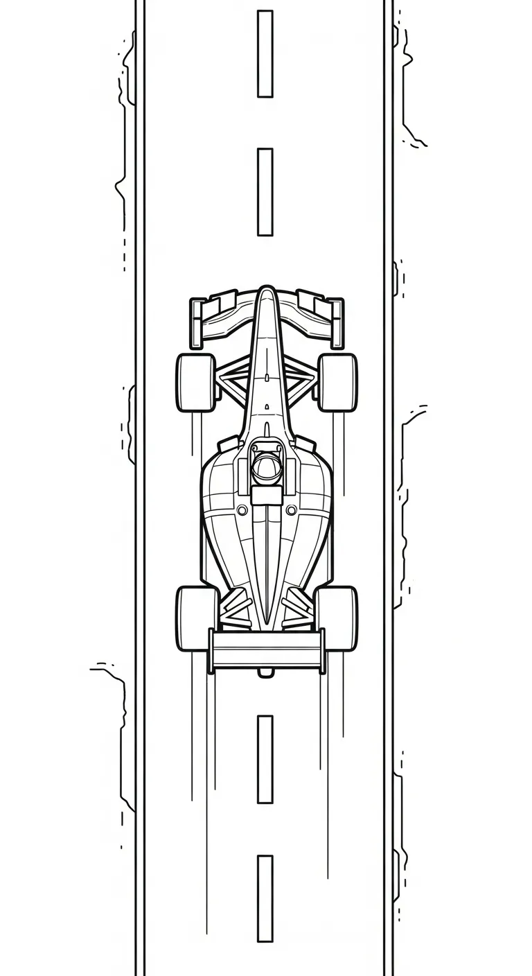 hình tô màu Tranh Tô Màu Xe Đua cho bé 8 tuổi