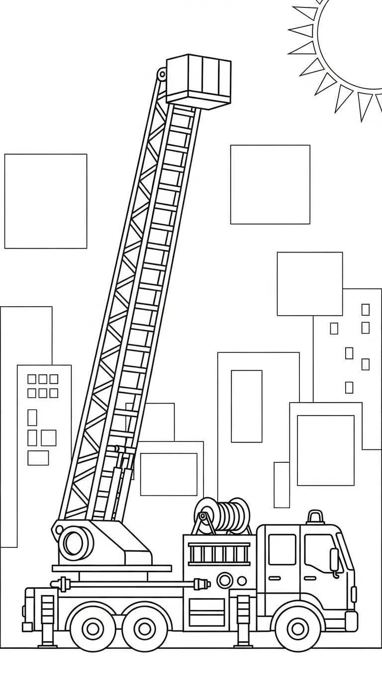 in hình Tranh Tô Màu Xe Tải cho bé tập tô