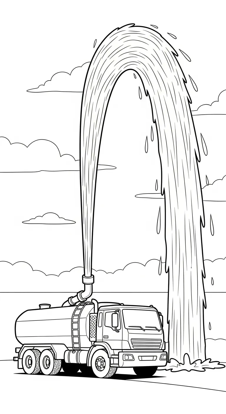 tải tranh tô màu Tranh Tô Màu Xe Tải cho bé 5 tuổi