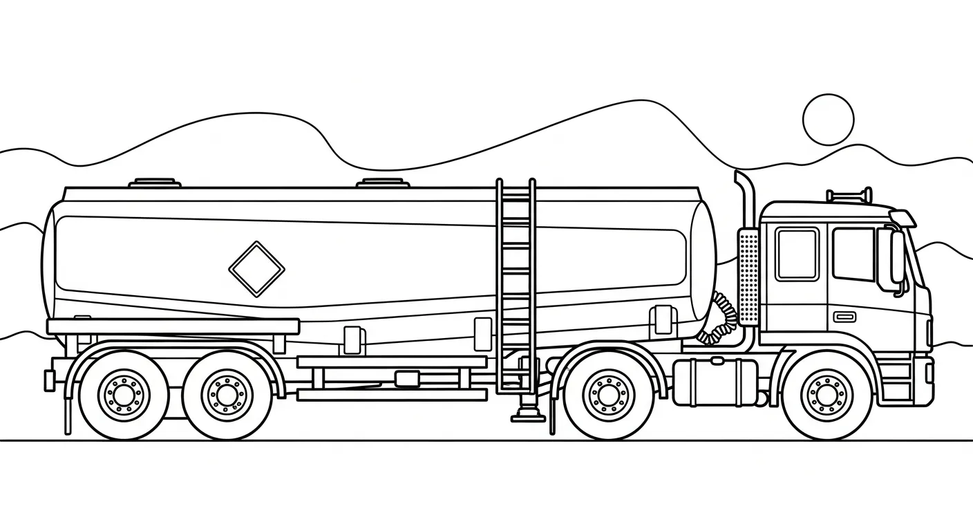 hình tô màu Tranh Tô Màu Xe Tải cho bé 5 tuổi miễn phí