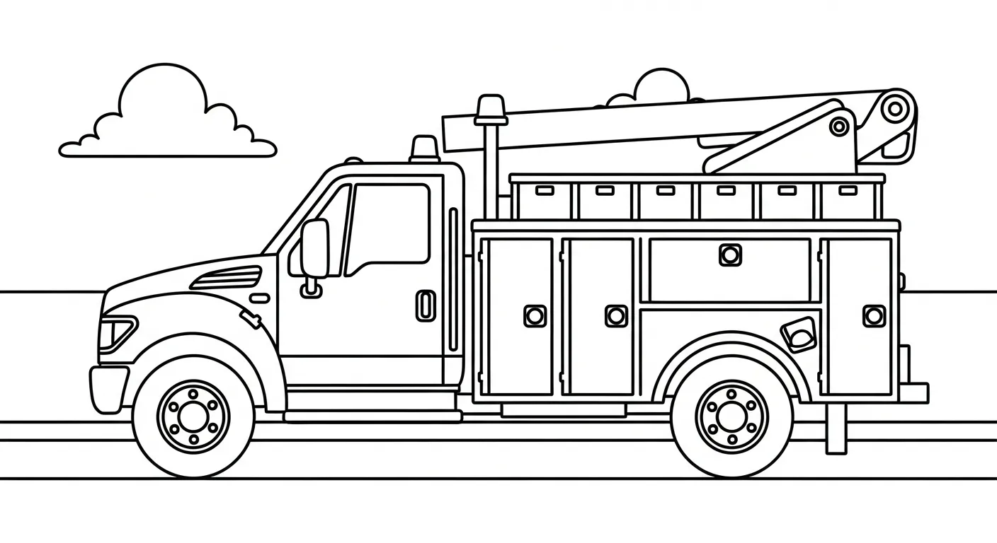 in tranh tô màu Tranh Tô Màu Xe Tải cho bé