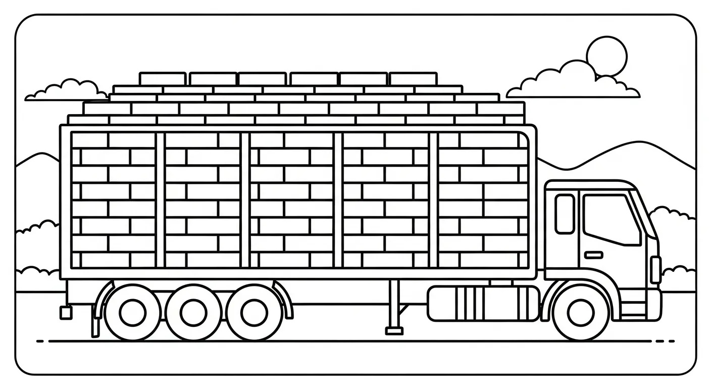 tranh tô màu Tranh Tô Màu Xe Tải miễn phí
