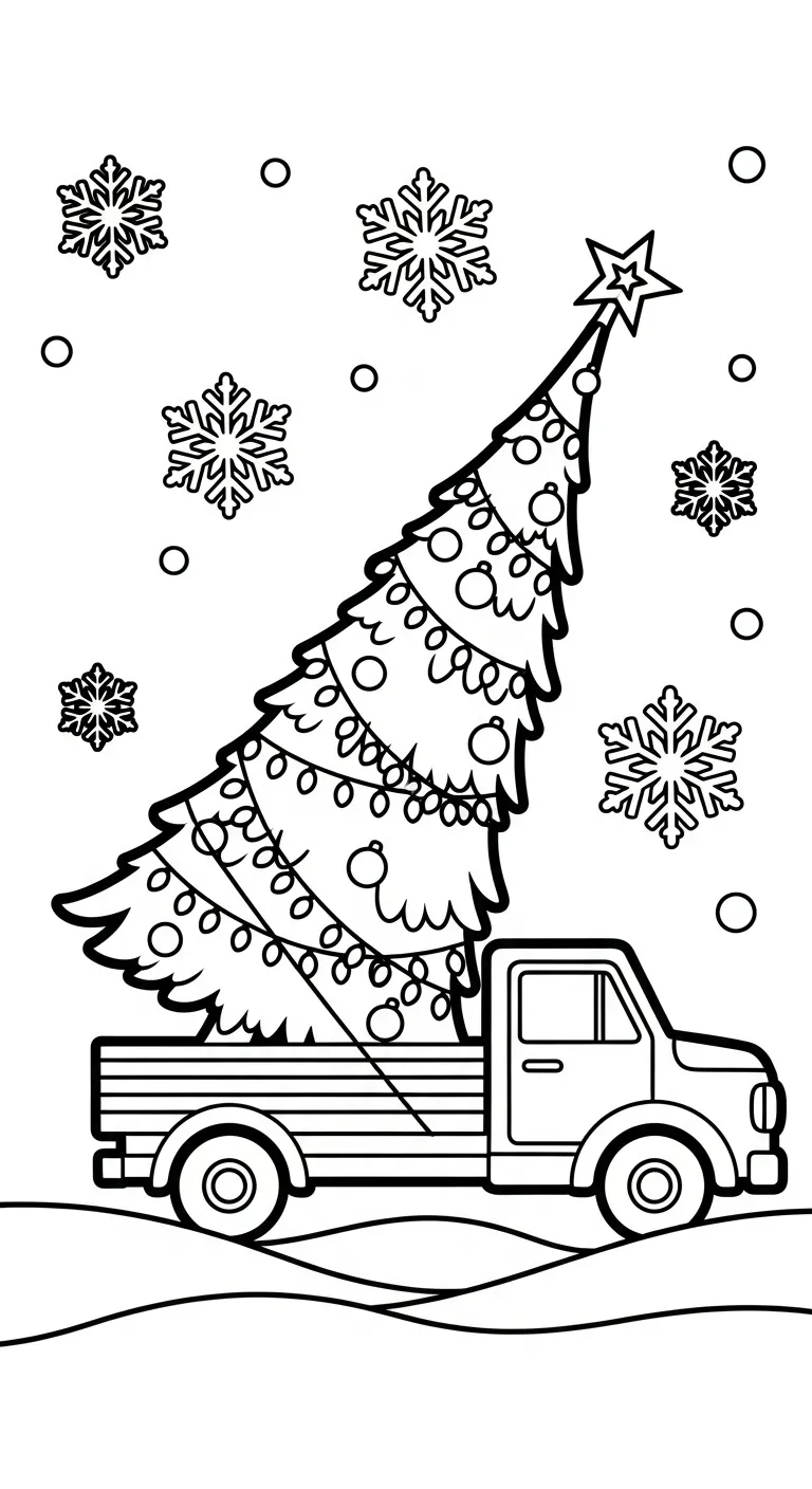 download hình tô màu Tranh Tô Màu Xe Tải cho bé