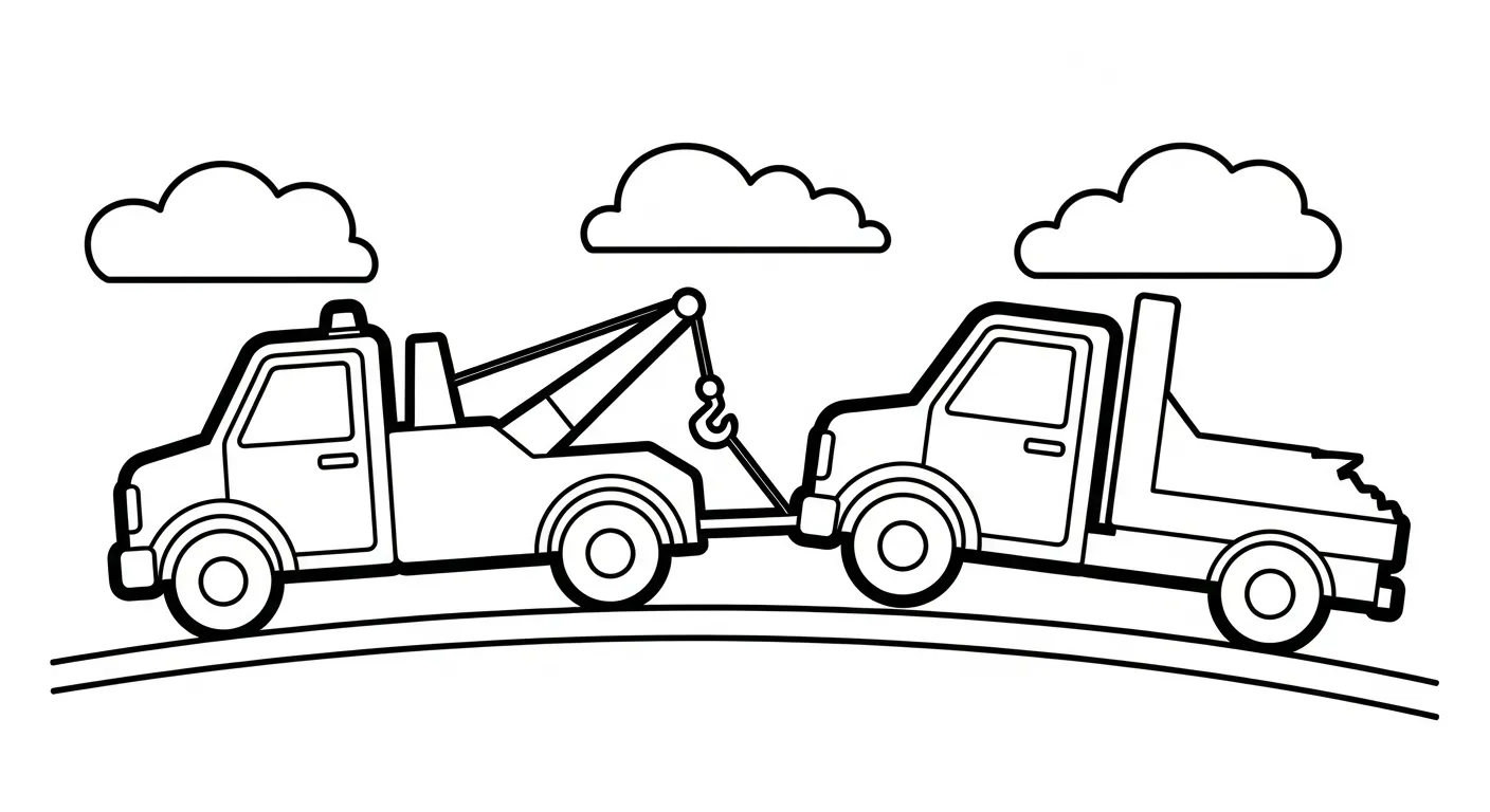 hình tô màu Tranh Tô Màu Xe Tải cho bé 4 tuổi