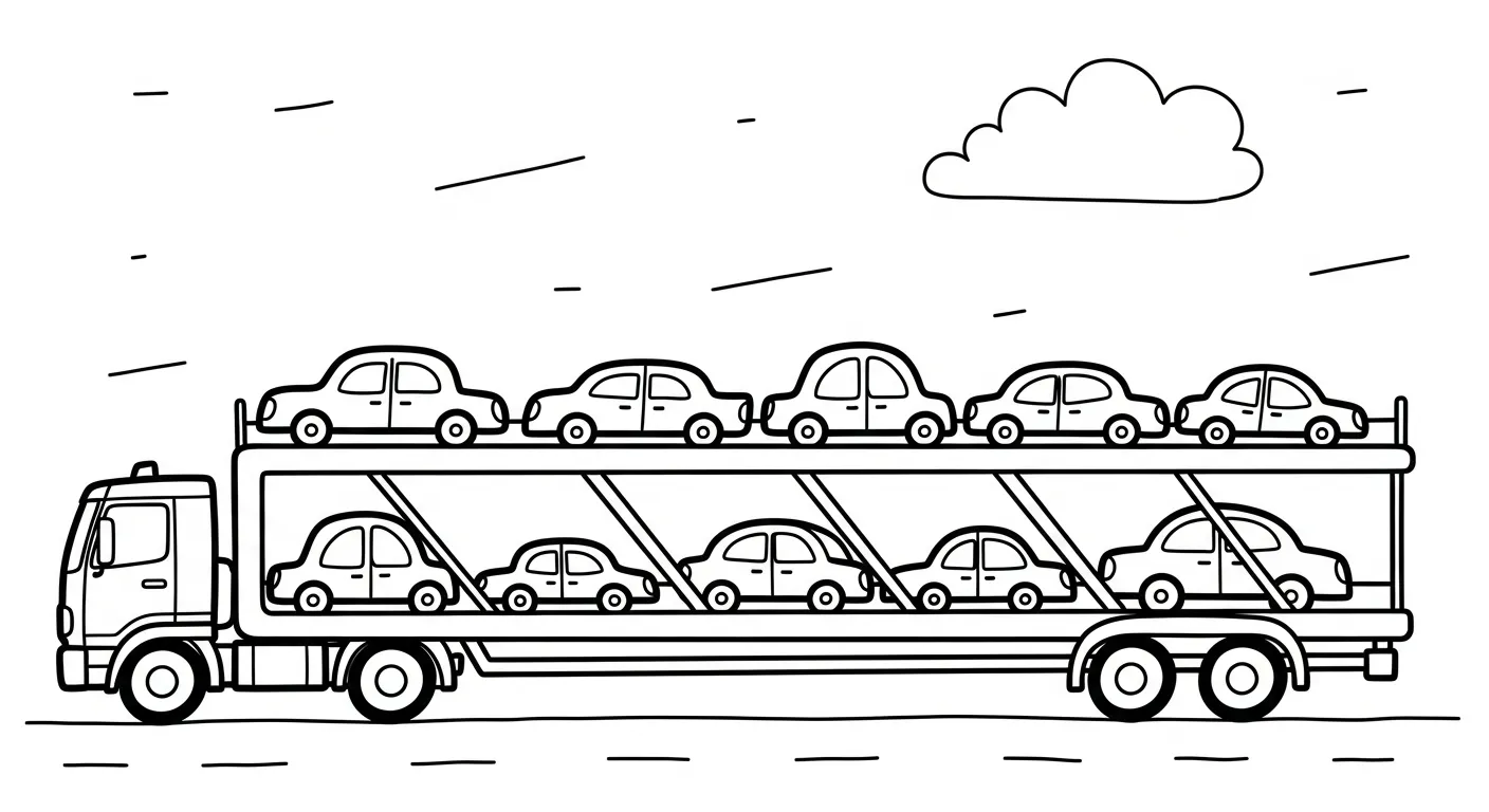 tranh tô màu Tranh Tô Màu Xe Tải cho bé 3 tuổi