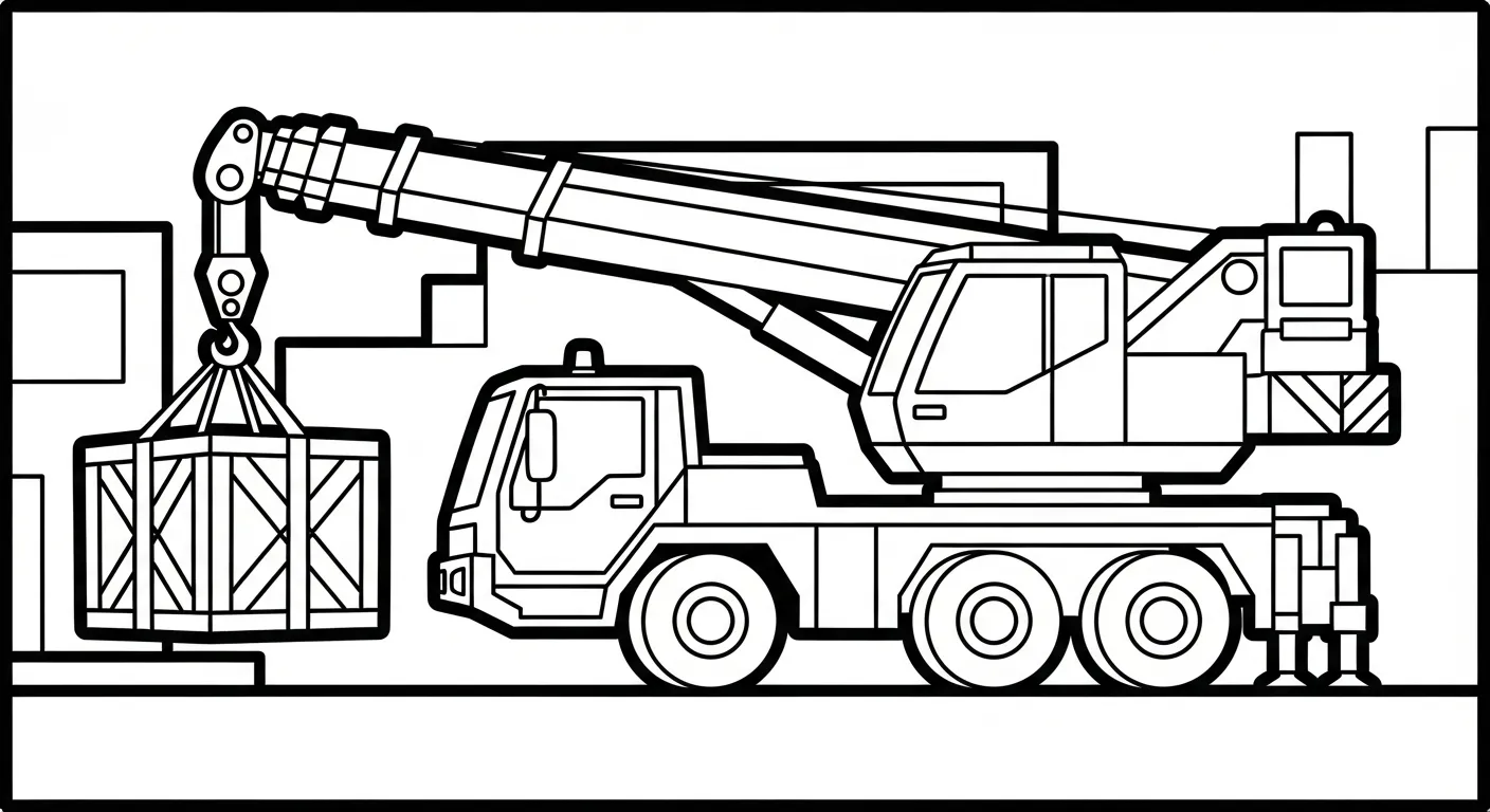 tranh tô màu Tranh Tô Màu Xe Tải tập tô