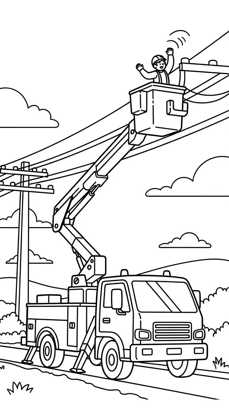 tranh tô màu Tranh Tô Màu Xe Tải tập tô 1