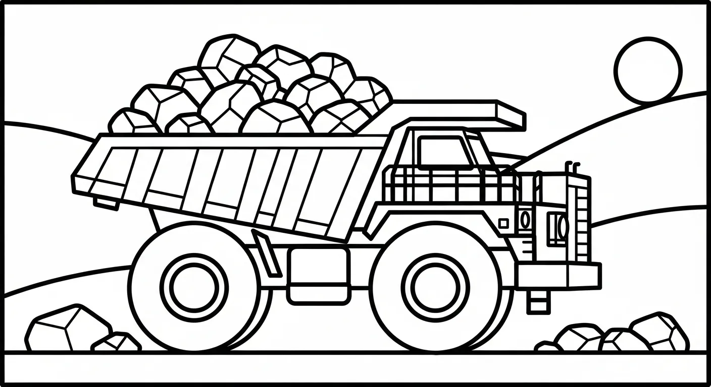 hình tô màu Tranh Tô Màu Xe Tải miễn phí
