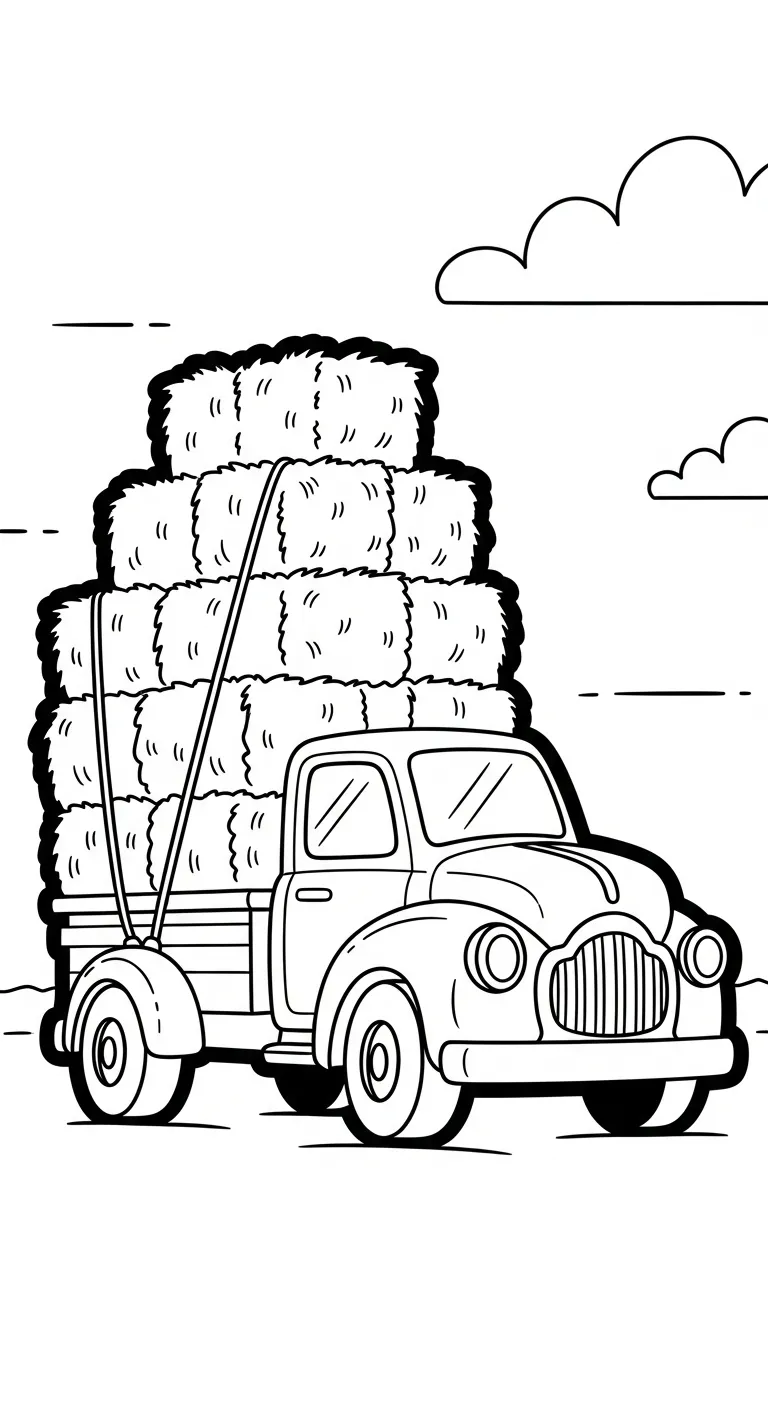 tải file hình tô màu Tranh Tô Màu Xe Tải