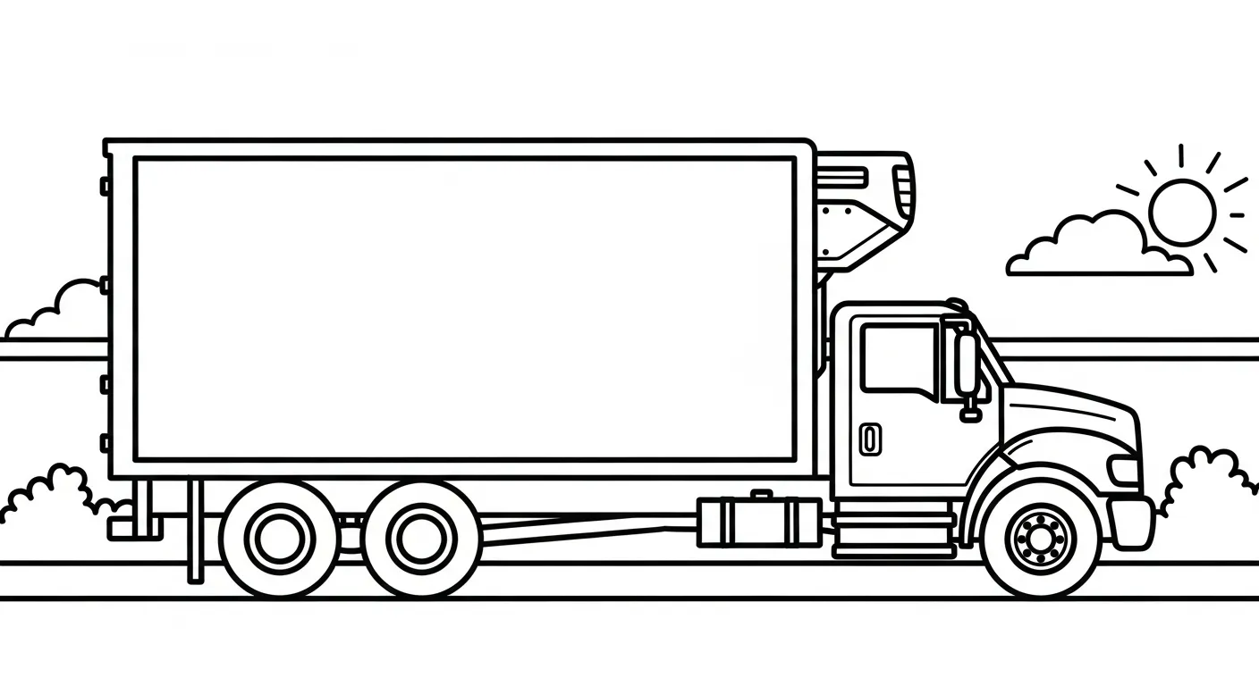 tranh tô màu Tranh Tô Màu Xe Tải cho bé 3 tuổi 1