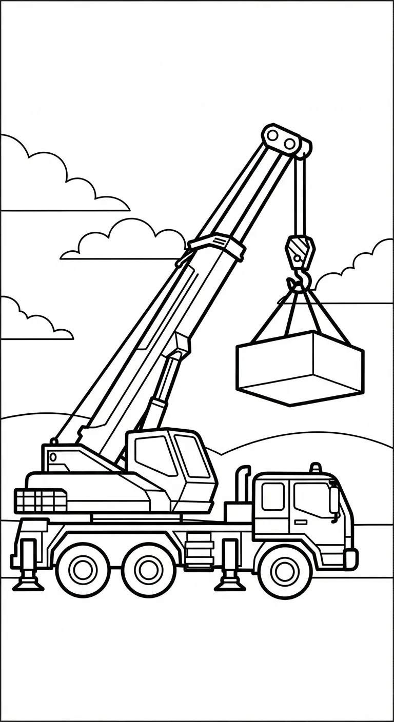 tranh tô màu Tranh Tô Màu Xe Tải cho trẻ em