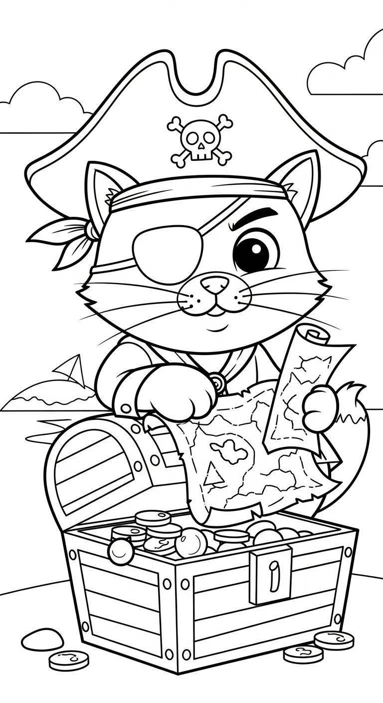 in hình tô màu Mèo