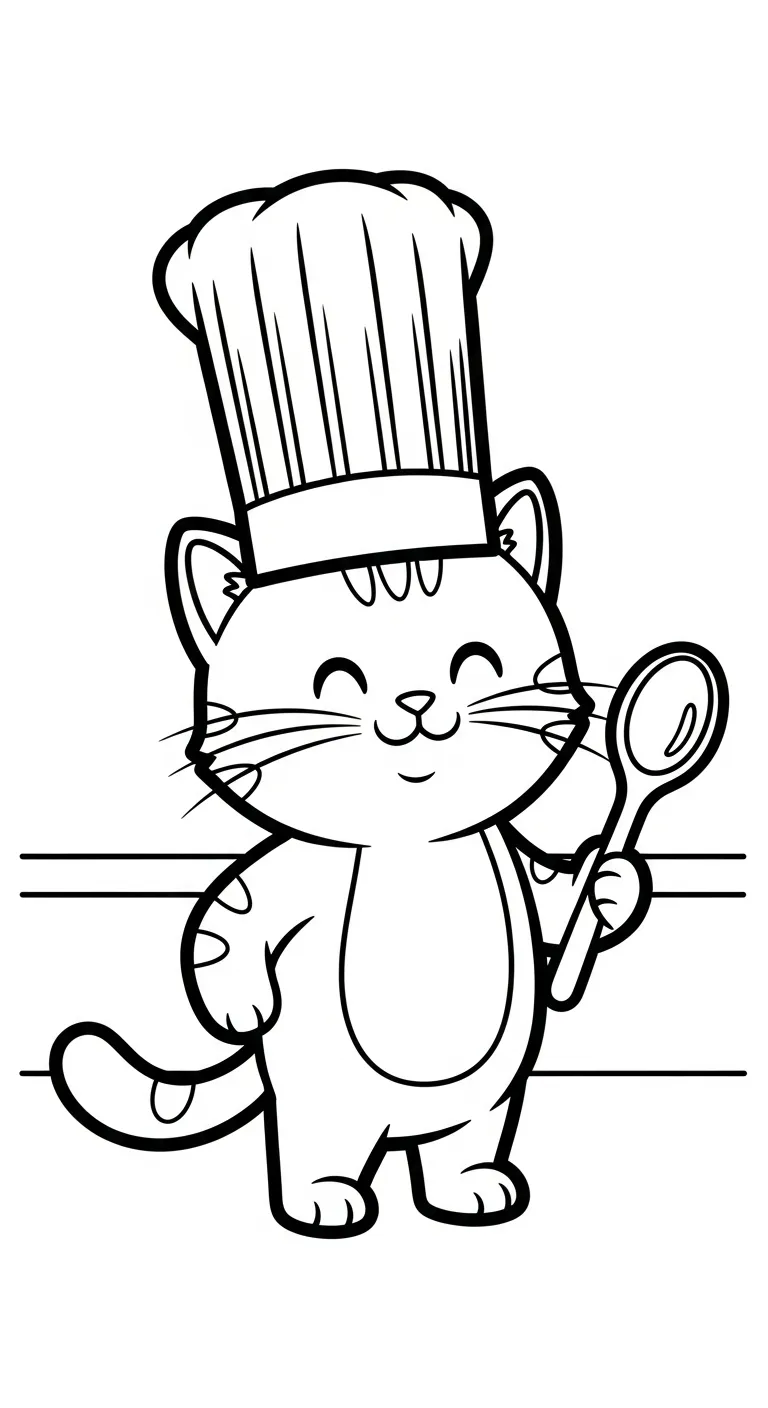 tải file hình tô màu Mèo