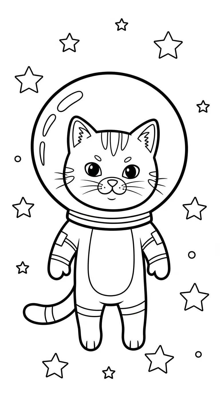 file hình tô màu Mèo cho bé in