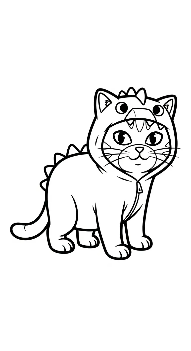 hình tô màu Mèo cho bé 3 tuổi miễn phí