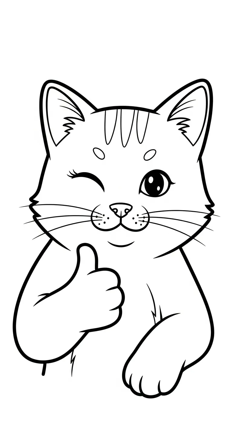 file pdf tranh tô màu Mèo cho bé