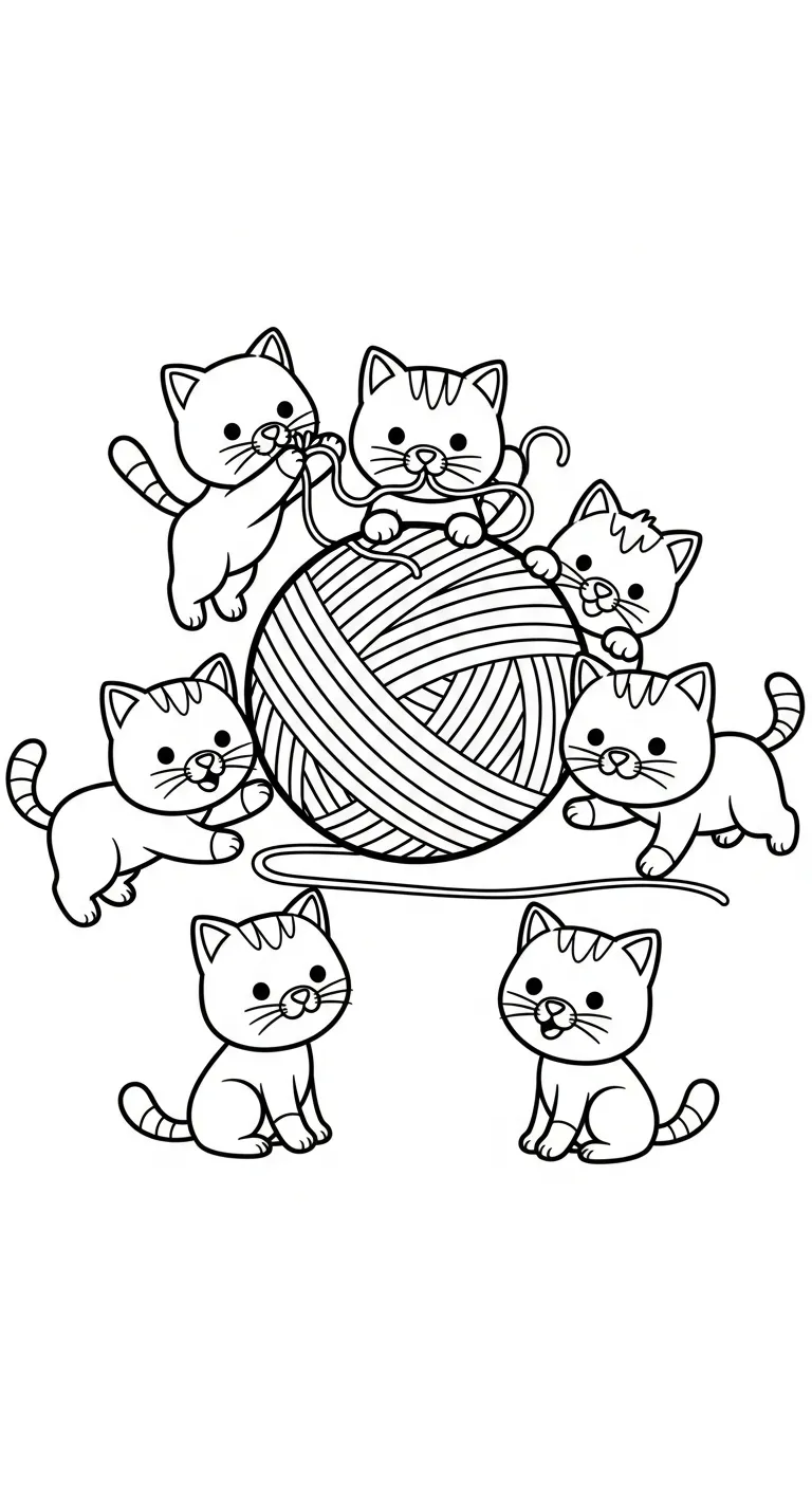 tranh tô màu Mèo cho bé tải về
