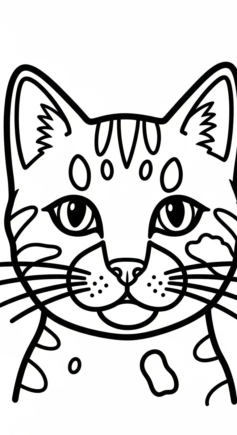 in hình tô màu Mèo cho bé 4 tuổi