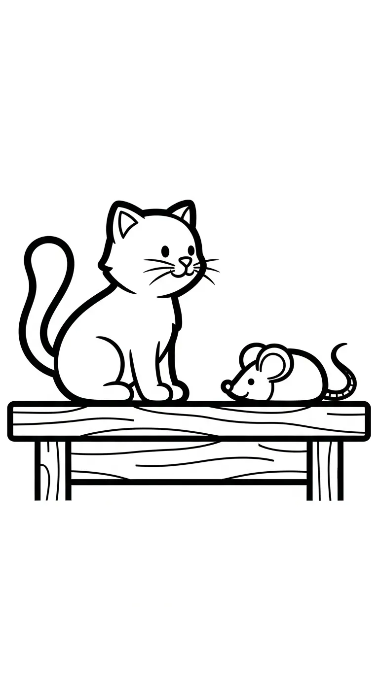 hình tô màu Mèo cho trẻ em