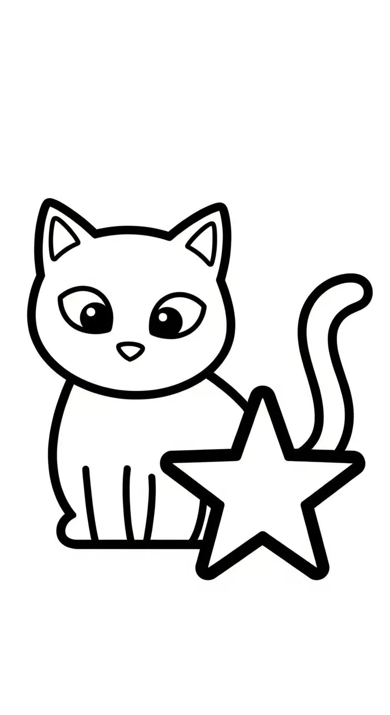 tranh tô màu Mèo cho bé 4 tuổi