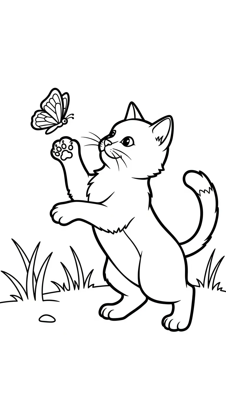 hình tô màu Mèo cho bé 6 tuổi