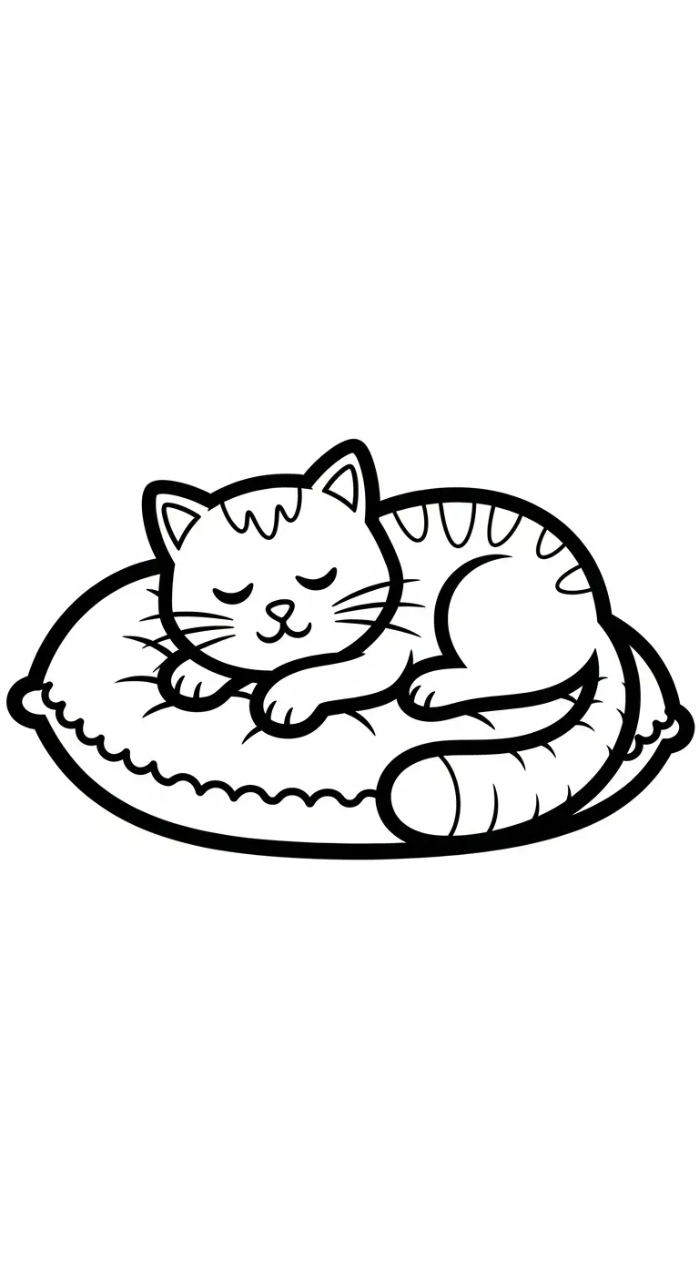 in hình Mèo cho bé tập tô