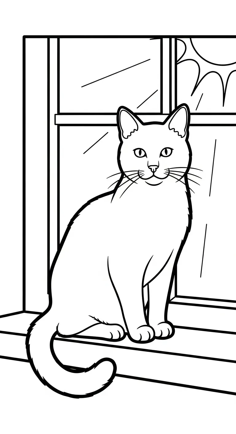 tải tranh tô màu Mèo cho bé 5 tuổi 1