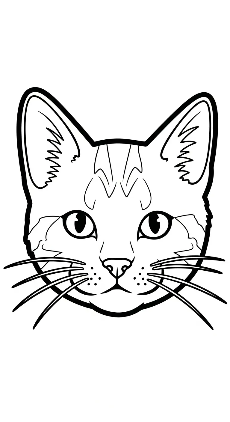 mẫu hình tô màu Mèo cho bé