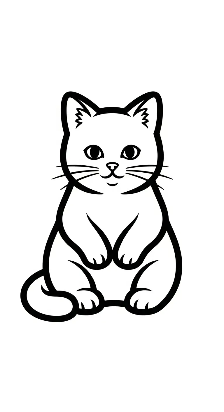 hình tô màu Mèo pdf