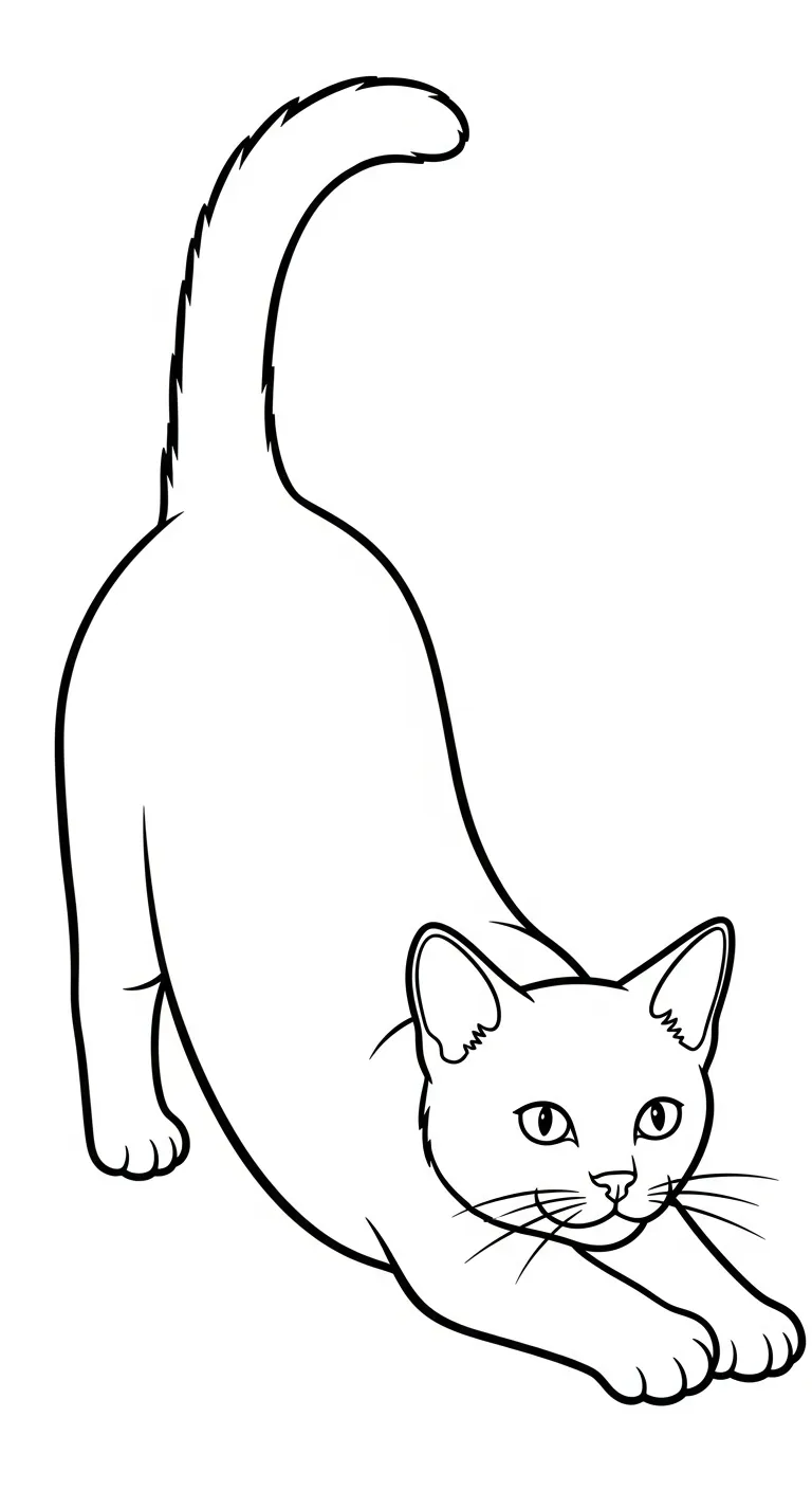 mẫu hình tô màu Mèo cho bé 1