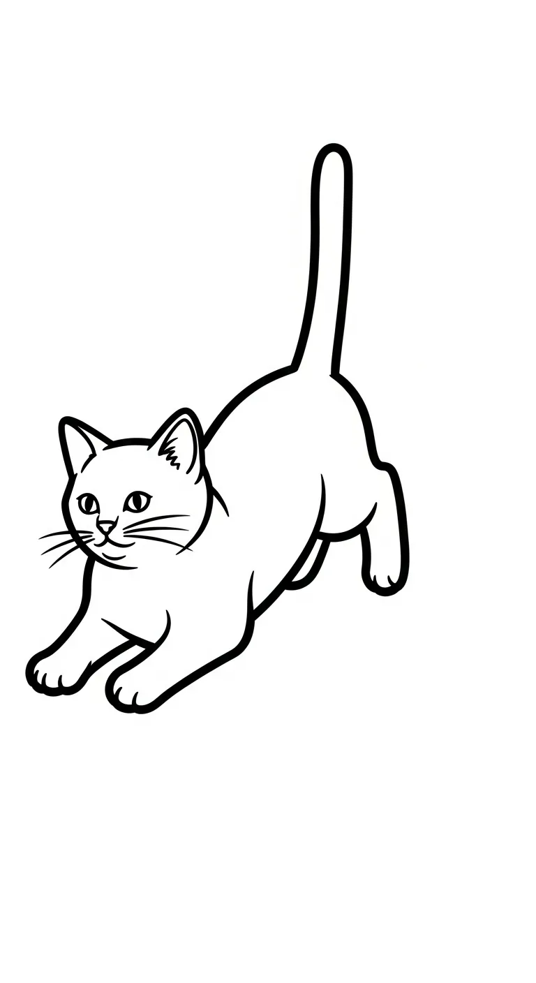 in hình Mèo cho bé tập tô 1