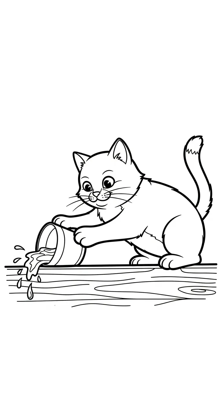 tải tranh tô màu Mèo cho bé 3 tuổi