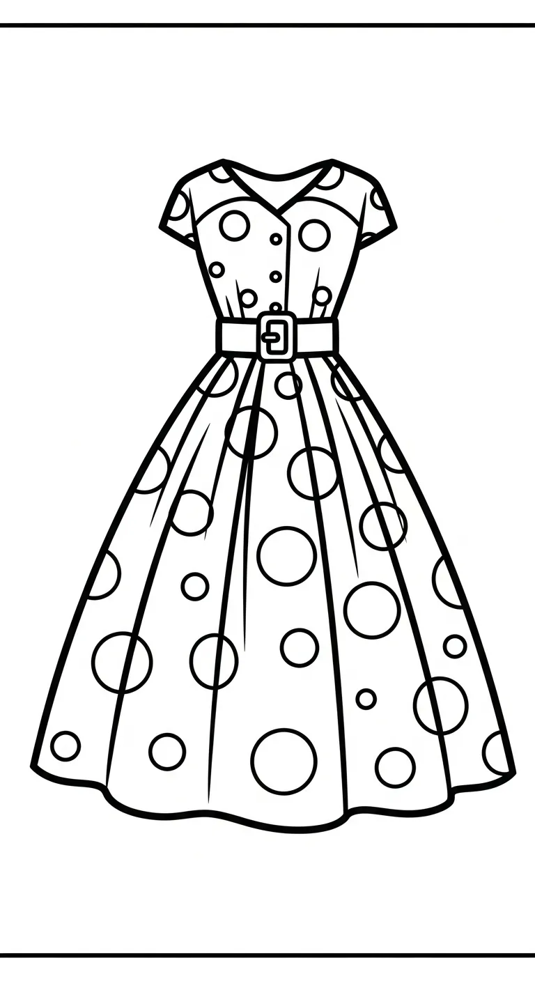 tải tranh tô màu Váy cho bé 8 tuổi