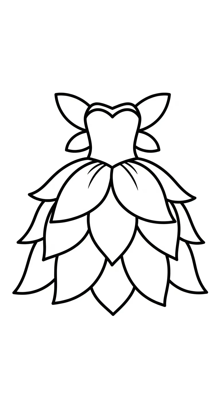 tải tranh tô màu Váy miễn phí