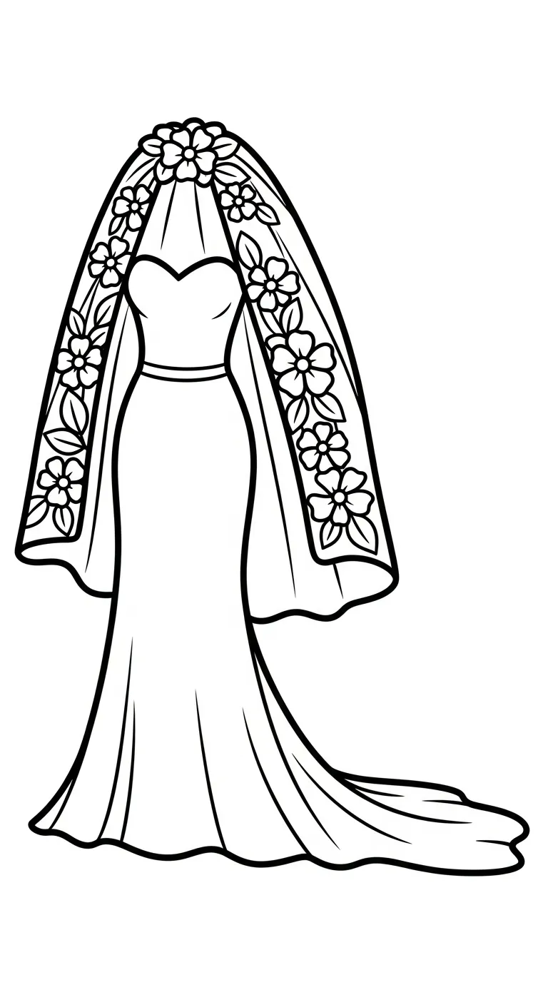 in tranh tô màu Váy cho bé 3 tuổi 1