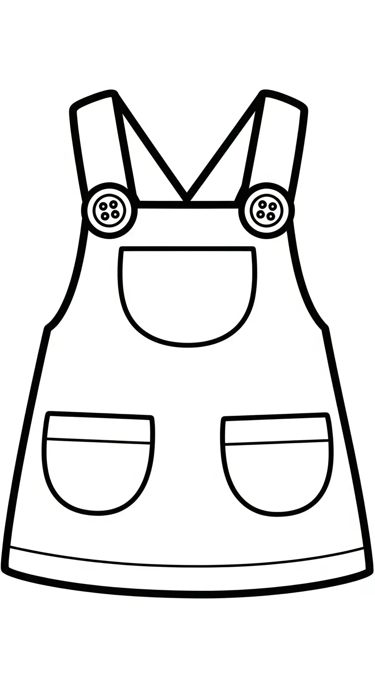 file hình tô màu Váy cho bé 4-5 tuổi