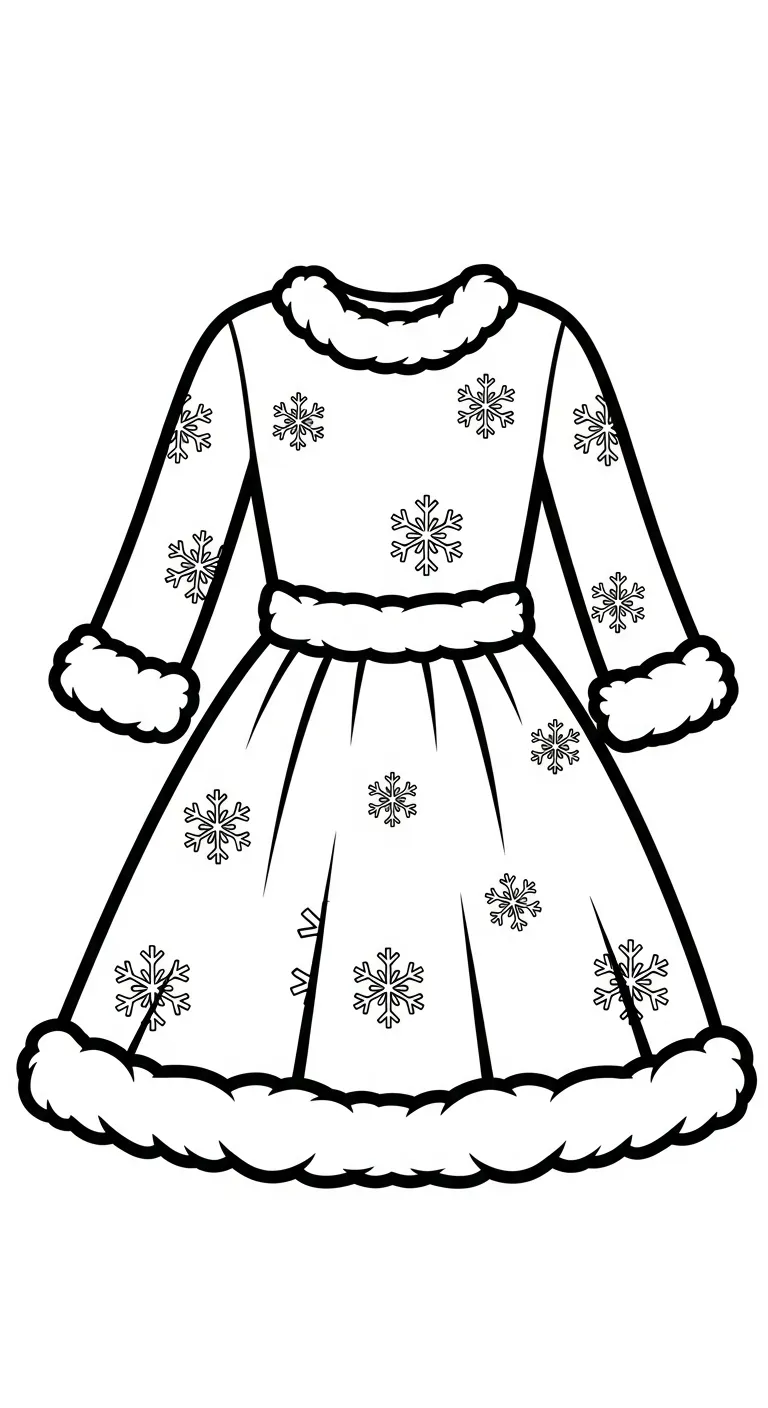 in tranh tô màu Váy miễn phí