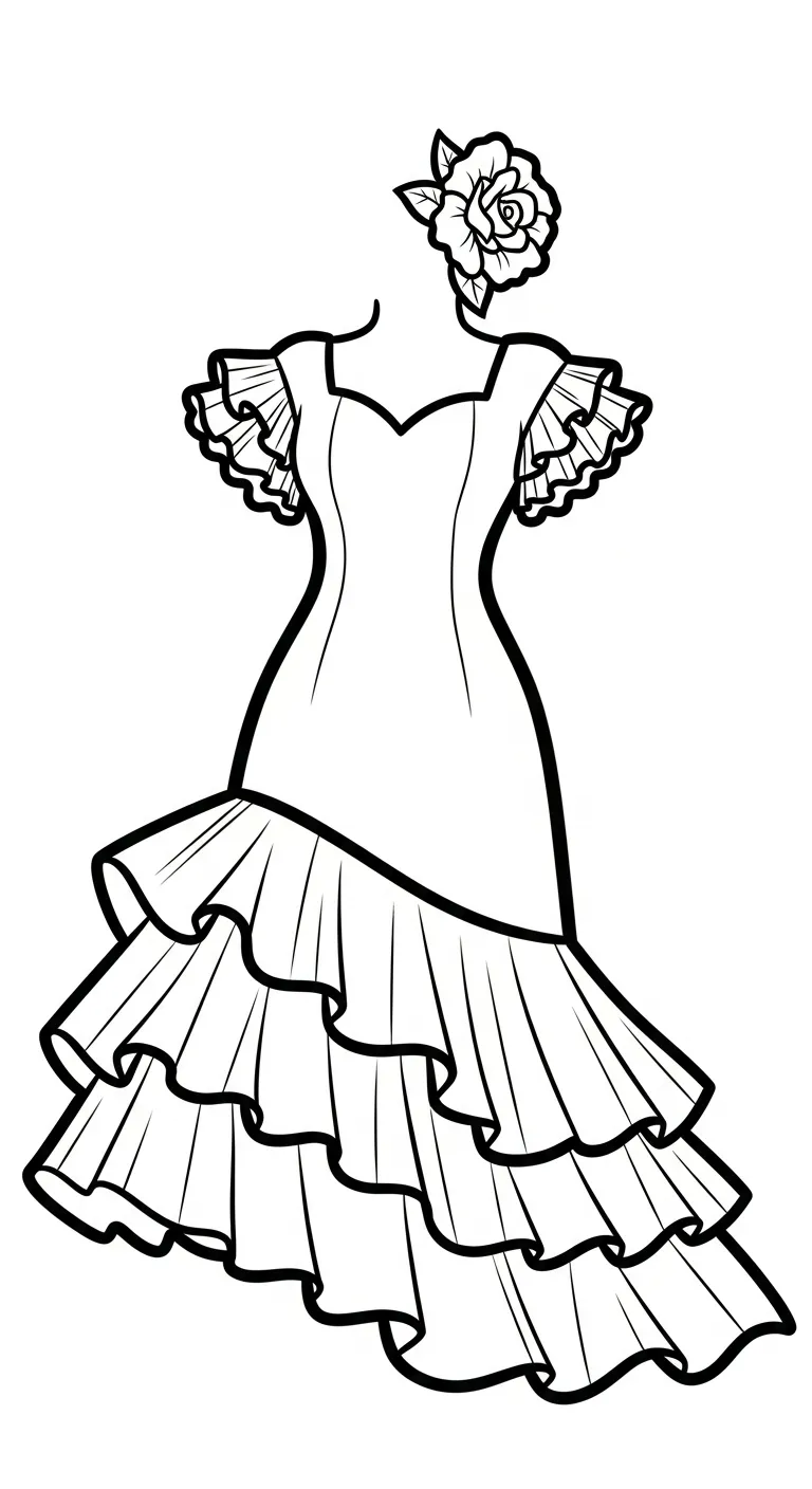 tranh tô màu Váy pdf