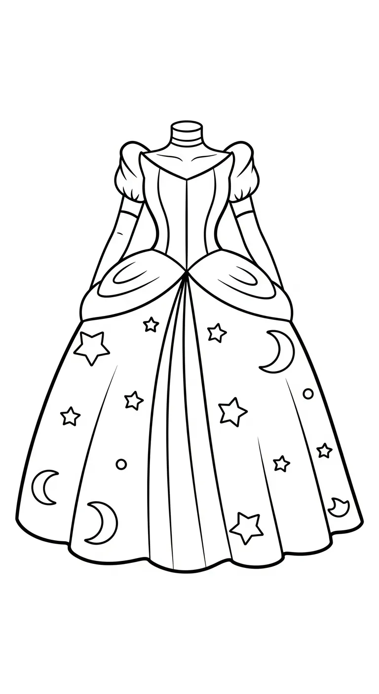 tranh tô màu Váy cho bé 6 tuổi