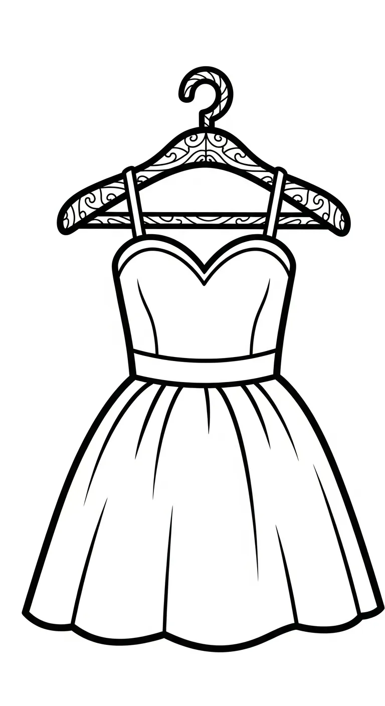 tải tranh tô màu Váy pdf